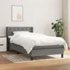 Image de vidaXL Boxspring met matras stof donkergrijs 80x200 cm3129906