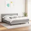 Image de vidaXL Boxspring met matras stof lichtgrijs 180x200 cm3129969