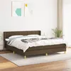 Image de vidaXL Boxspring met matras stof donkerbruin 160x200 cm3130284