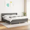 Image de vidaXL Boxspring met matras stof donkergrijs 180x200 cm3130290