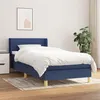 Image de vidaXL Boxspring met matras stof blauw 90x190 cm3130319