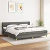 Image de vidaXL Boxspring met matras stof donkergrijs 200x200 cm3130378