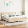 Image de vidaXL Boxspring met matras stof cràmekleurig 180x200 cm3130454