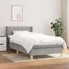 Image de vidaXL Boxspring met matras stof lichtgrijs 80x200 cm3130465