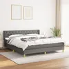 Image de vidaXL Boxspring met matras stof donkergrijs 160x200 cm3130522