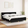 Image de vidaXL Boxspring met matras stof zwart 160x200 cm3130523