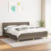 Image de vidaXL Boxspring met matras stof taupe 160x200 cm3130605