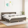 Image de vidaXL Boxspring met matras stof taupe 180x200 cm3130613