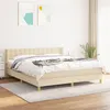 Image de vidaXL Boxspring met matras stof cràmekleurig 180x200 cm3130614