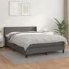 Image de vidaXL Boxspring met matras kunstleer grijs 140x190 cm3130659