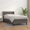 Image de vidaXL Boxspring met matras kunstleer grijs 100x200 cm3130767