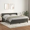 Image de vidaXL Boxspring met matras fluweel donkergrijs 160x200 cm3130848
