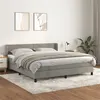 Image de vidaXL Boxspring met matras fluweel lichtgrijs 180x200 cm3130853