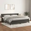 Image de vidaXL Boxspring met matras fluweel donkergrijs 200x200 cm3130860