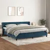Image de vidaXL Boxspring met matras fluweel donkerblauw 200x200 cm3130863