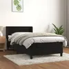 Image de vidaXL Boxspring met matras fluweel zwart 100x200 cm3130945