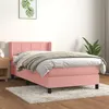 Image de vidaXL Boxspring met matras fluweel roze 100x200 cm3130948