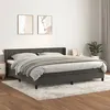 Image de vidaXL Boxspring met matras fluweel donkergrijs 200x200 cm3130980