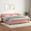 Image de vidaXL Boxspring met matras fluweel roze 200x200 cm3130984