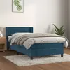 Image de vidaXL Boxspring met matras fluweel donkerblauw 80x200 cm3130989