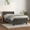 Image de vidaXL Boxspring met matras fluweel donkergrijs 90x190 cm3130992