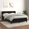 Image de vidaXL Boxspring met matras fluweel zwart 140x190 cm3131017