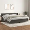 Image de vidaXL Boxspring met matras fluweel donkergrijs 200x200 cm3131040