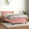 Image de vidaXL Boxspring met matras fluweel roze 80x200 cm3131050