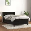 Image de vidaXL Boxspring met matras fluweel zwart 90x190 cm3131053