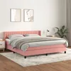 Image de vidaXL Boxspring met matras fluweel roze 180x200 cm3131098