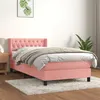 Image de vidaXL Boxspring met matras fluweel roze 100x200 cm3131128