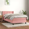 Image de vidaXL Boxspring met matras fluweel roze 90x190 cm3131176