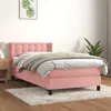 Image de vidaXL Boxspring met matras fluweel roze 90x200 cm3131182