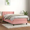 Image de vidaXL Boxspring met matras fluweel roze 100x200 cm3131188