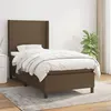 Image de vidaXL Boxspring met matras stof donkerbruin 80x200 cm3131228
