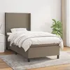 Image de vidaXL Boxspring met matras stof taupe 90x200 cm3131245