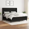 Image de vidaXL Boxspring met matras stof zwart 160x200 cm3131283