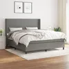 Image de vidaXL Boxspring met matras stof donkergrijs 180x200 cm3131290