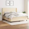 Image de vidaXL Boxspring met matras stof cràmekleurig 180x200 cm3131294