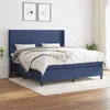 Image de vidaXL Boxspring met matras stof blauw 180x200 cm3131295