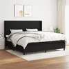 Image de vidaXL Boxspring met matras stof zwart 200x200 cm3131299