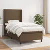 Image de vidaXL Boxspring met matras stof donkerbruin 90x190 cm3131316