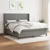Image de vidaXL Boxspring met matras stof donkergrijs 180x200 cm3131370