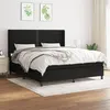 Image de vidaXL Boxspring met matras stof zwart 180x200 cm3131371
