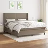 Image de vidaXL Boxspring met matras stof taupe 180x200 cm3131373