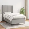 Image de vidaXL Boxspring met matras stof lichtgrijs 80x200 cm3131385