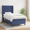 Image de vidaXL Boxspring met matras stof blauw 80x200 cm3131391