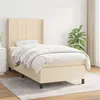 Image de vidaXL Boxspring met matras stof cràmekleurig 90x190 cm3131398