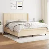 Image de vidaXL Boxspring met matras stof cràmekleurig 160x200 cm3131446