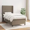 Image de vidaXL Boxspring met matras stof taupe 80x200 cm3131469